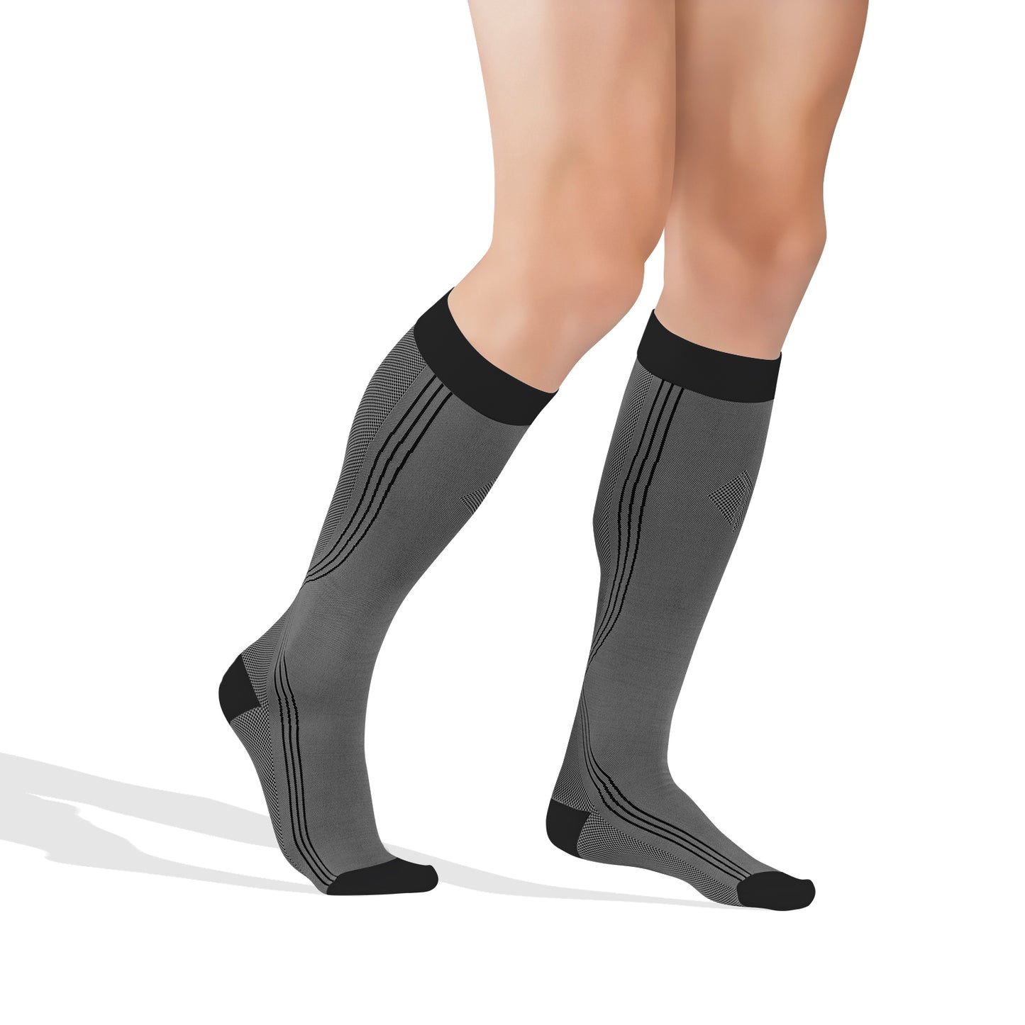 Sport Kompressionsstrümpfe Klasse 1 (18-21 mmHg), Unisex, geschlossene Zehen, ACTIVE