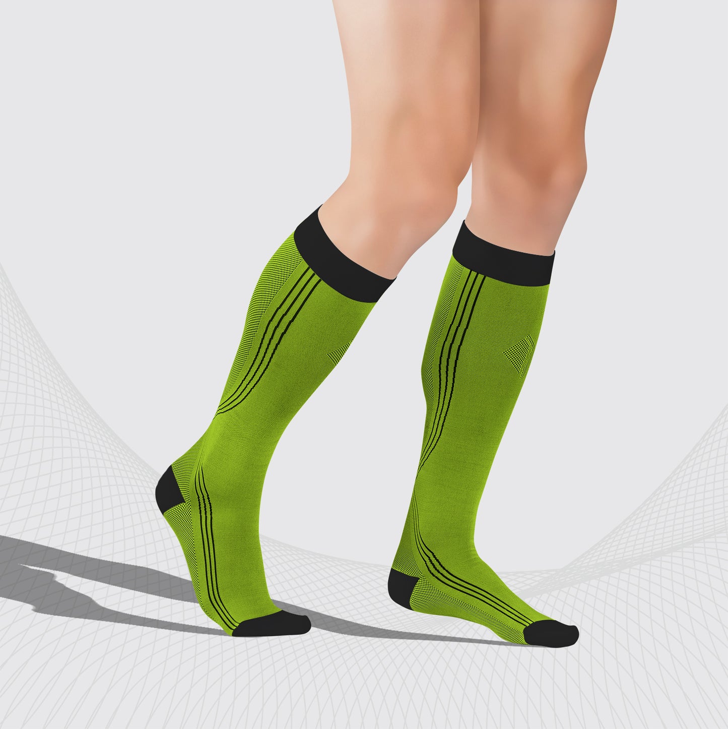 Sport Kompressionsstrümpfe Klasse 1 (18-21 mmHg), Unisex, geschlossene Zehen, ACTIVE