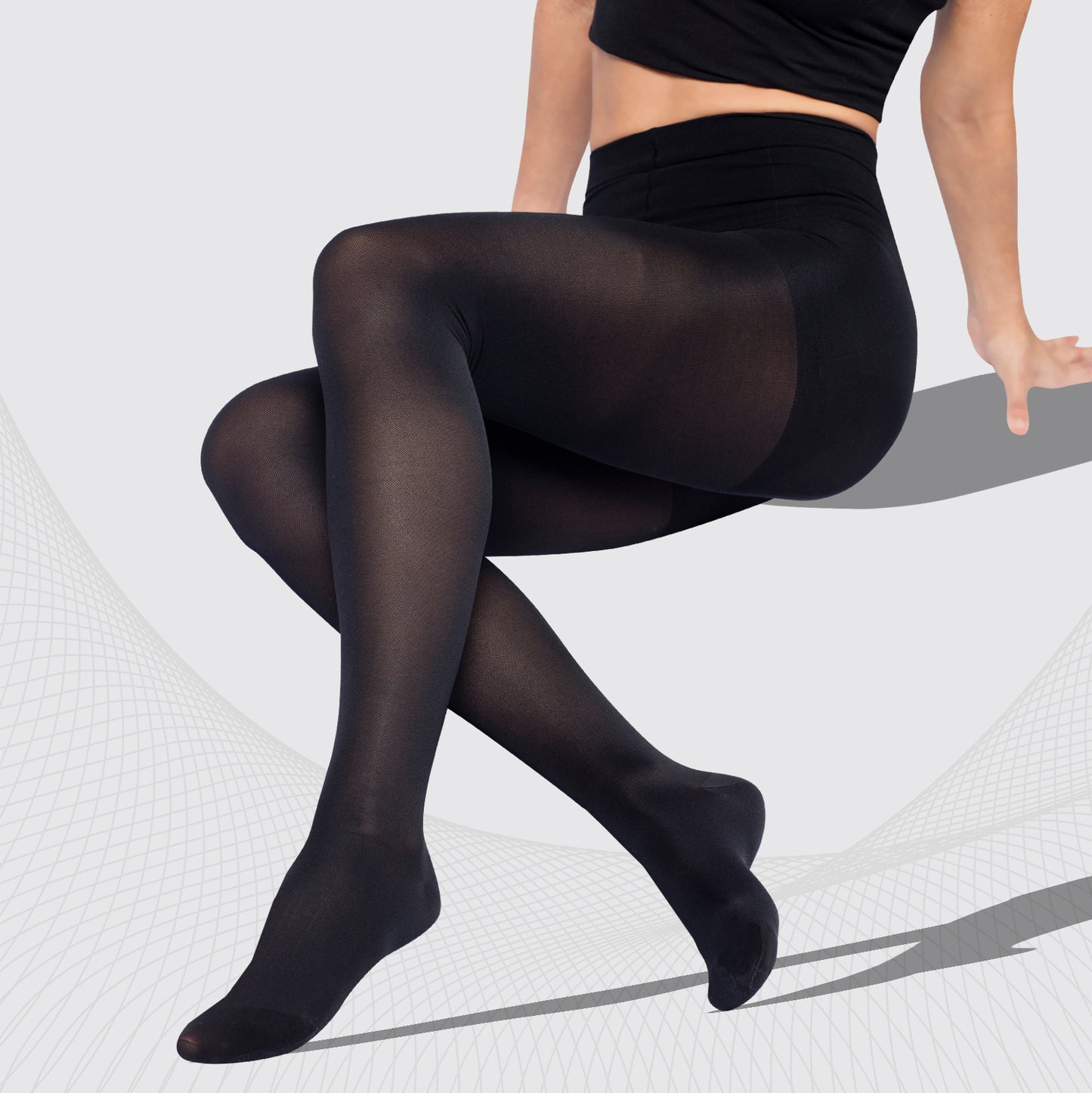 Medizinische Damen Kompressionsstrumpfhose Klasse 2 (23-32 mmHg), geschlossene Spitze, SOFT
